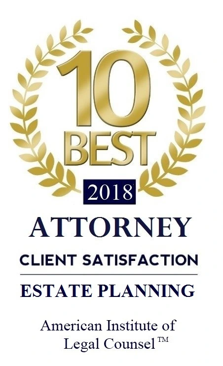 American Institute of Legal Counsel 2018 Best Estate Planning Attorney icon
